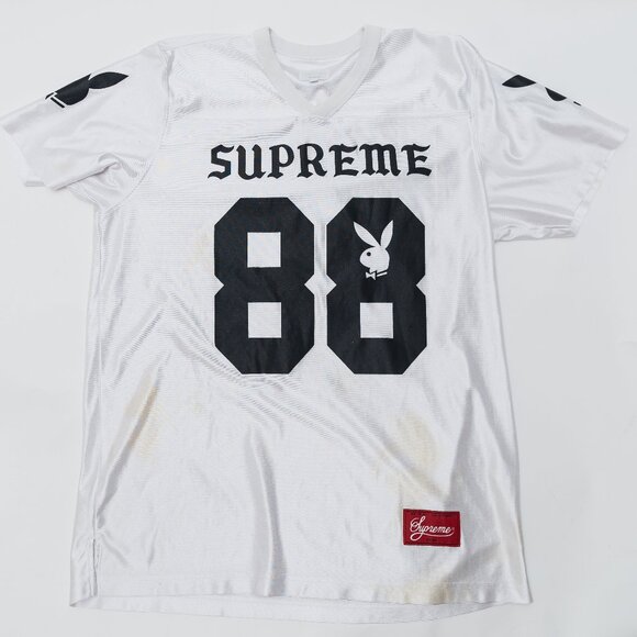 Supreme Other - Supreme x Playboy Football Jersey Top White XL